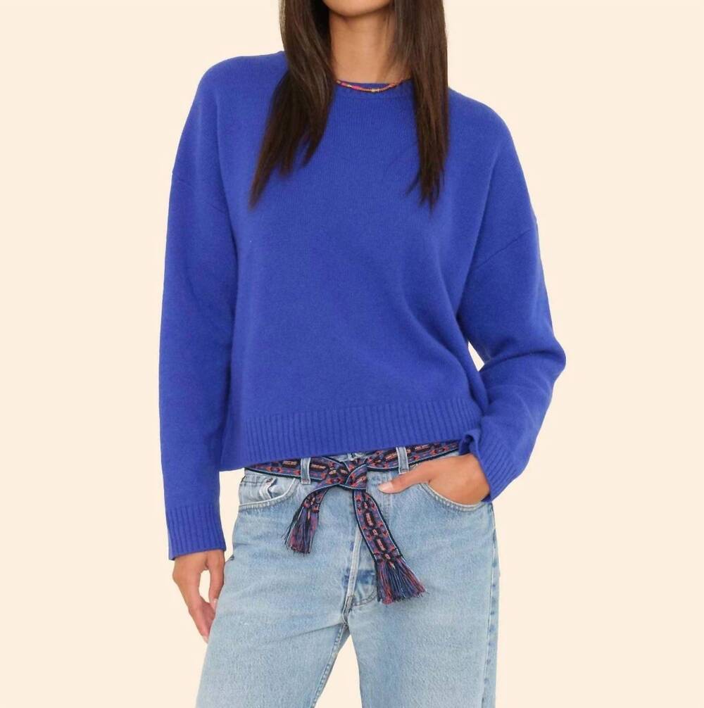NEW XIRENA lela sweater in bright cobalt